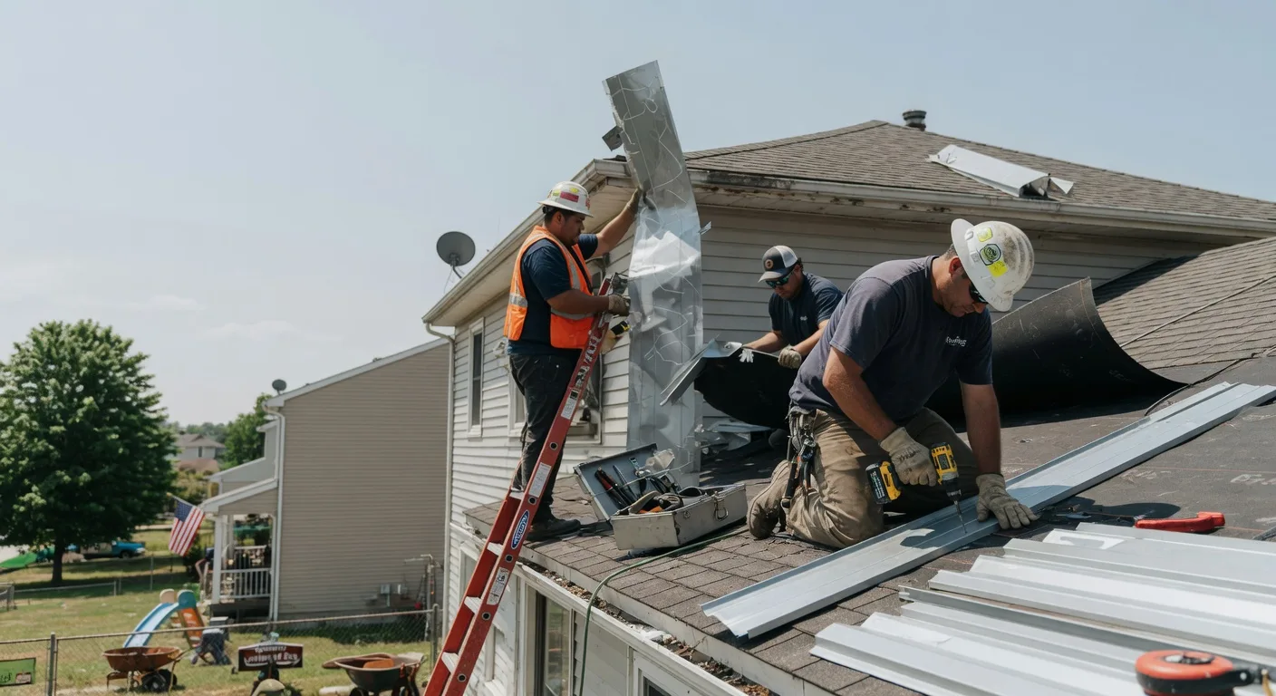 Storm Damage Metal Roof Repair in Trexlertown, PA